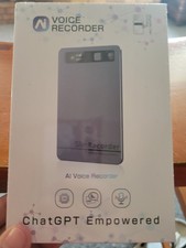 AI Voice Recorder Slim Digital Device 64GB Bluetooth Noise Reduction ChatGPT