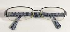 Coach HC5027B Cecily Women  s Eyeglasses Dark Silver Blue Frames Only VG