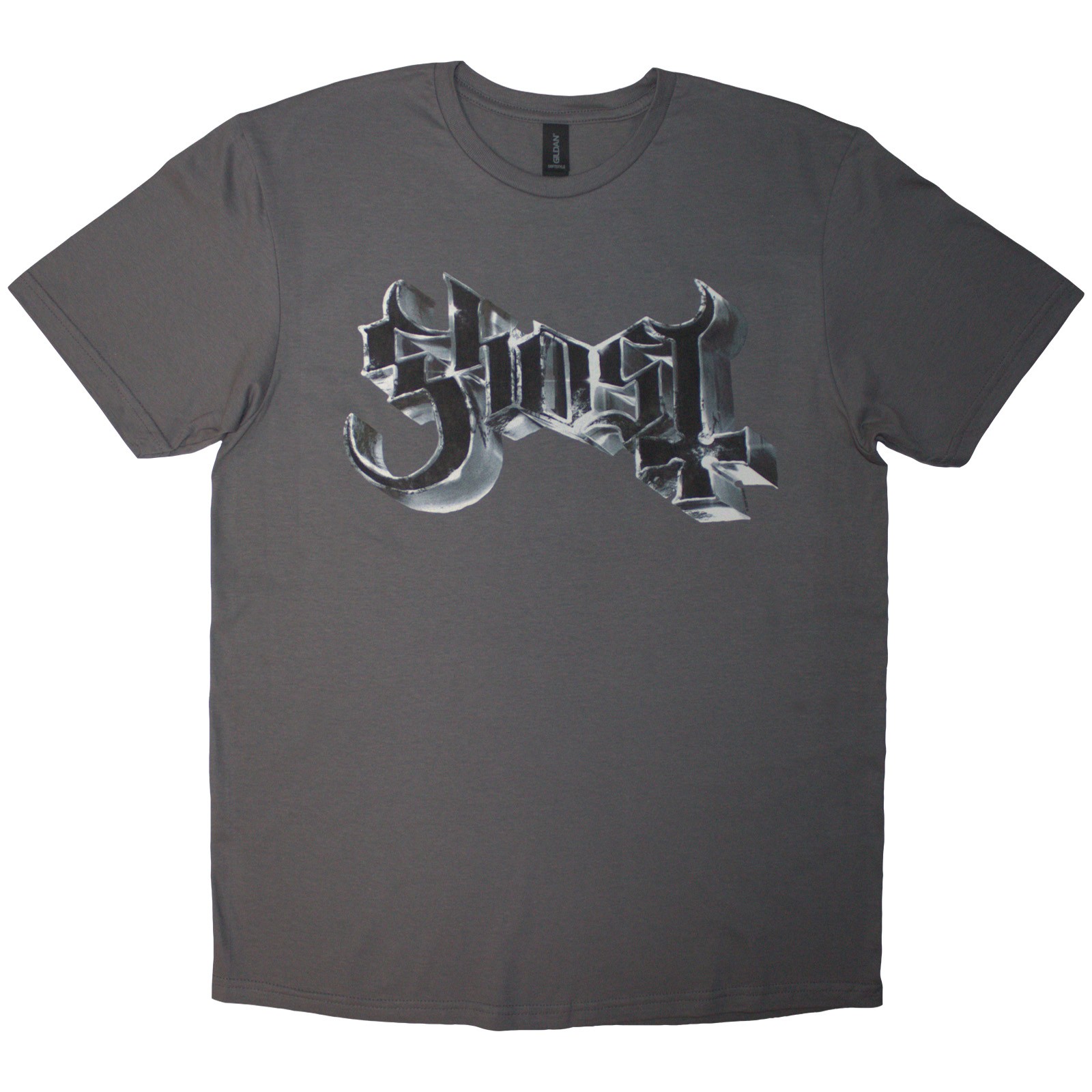 Ghost 'Chrome Logo & Grucifix Outline' Camiseta gris - Eye Drop Select ¡NUEVO!