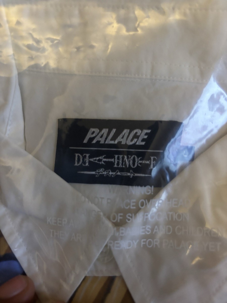 Palace Death Note Shirt White Button Size Large Anime Yaumisana