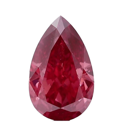 3.02 CT Fancy vivid pink Pear Lab-Grown Diamond IGI VS2 Excellent Cut