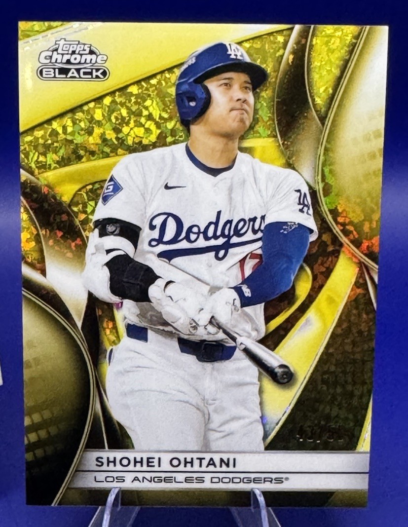 Shohei Ohtani 2025 Topps Chrome Black #50 Gold Refractor /50 Price