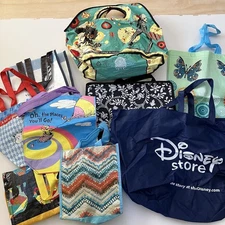 Lot Of 9 Dr. Seuss Shopper Tote Bag Reusable Shopping Grocery Bags Insulated