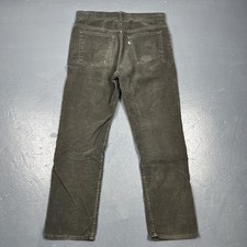 Vintage Levis Corduroy Pants Mens 34x29 Gray Chino Straight Leg White Tab 70s