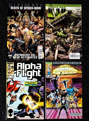 Mixed Marvel Age Bundle World War Hulk Alpha Flight Death Spider-Man Job Lot