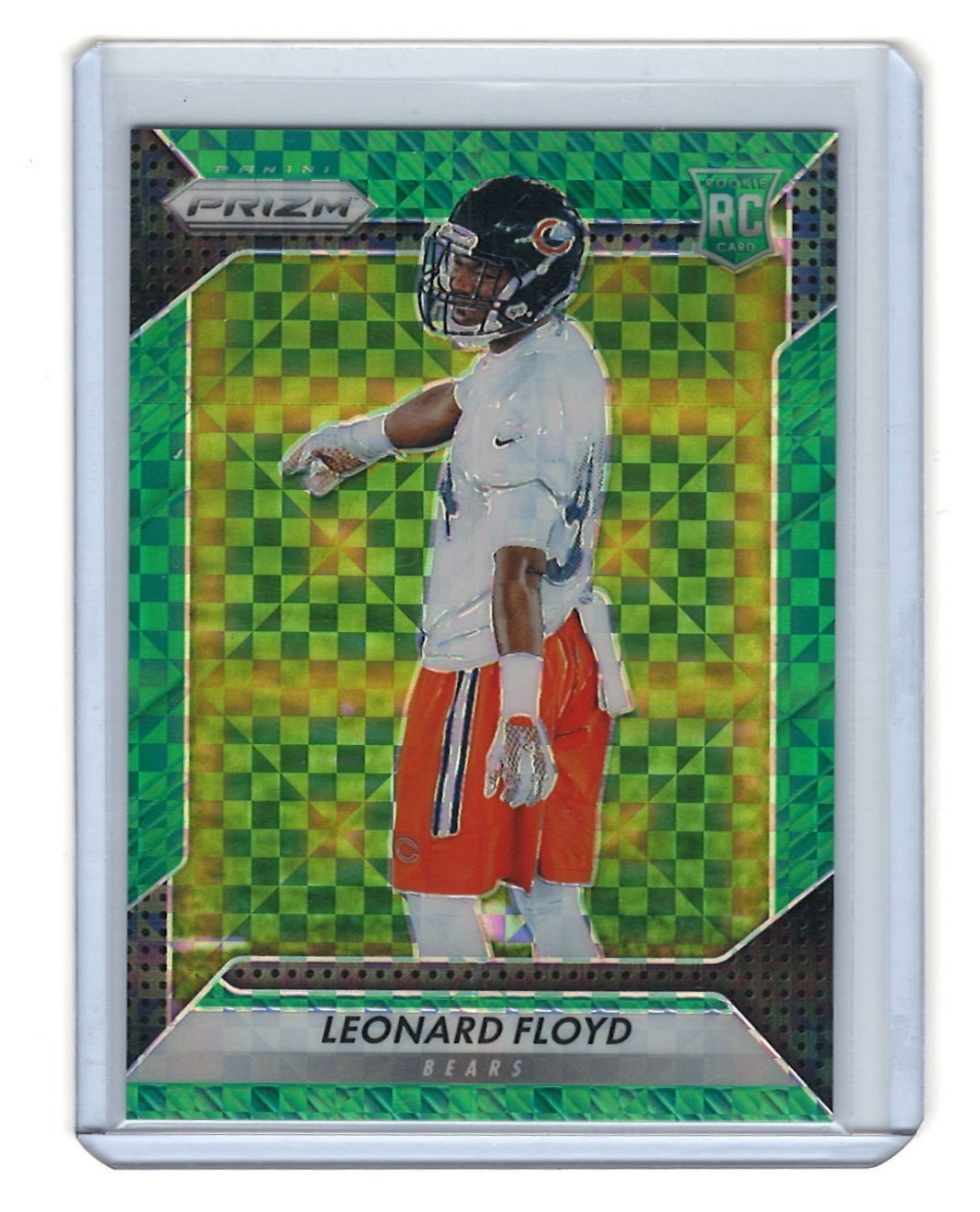 2016 Panini Prizm Leonard Floyd Green Power Prizm Rookie Card RC /49