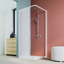 CABINA BOX DOCCIA FORTE AD ANGOLO SOFFIETTO 80/60 X 80/60 COLIBRì ALFA PLUS