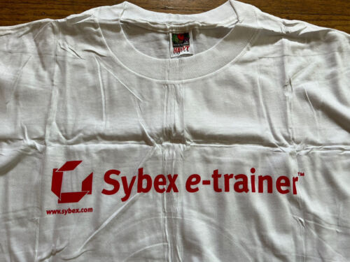 Vintage 90s Sybex e-Trainer PC Computer Software Promo T-Shirt Herren XL NOS - Bild 3 von 4