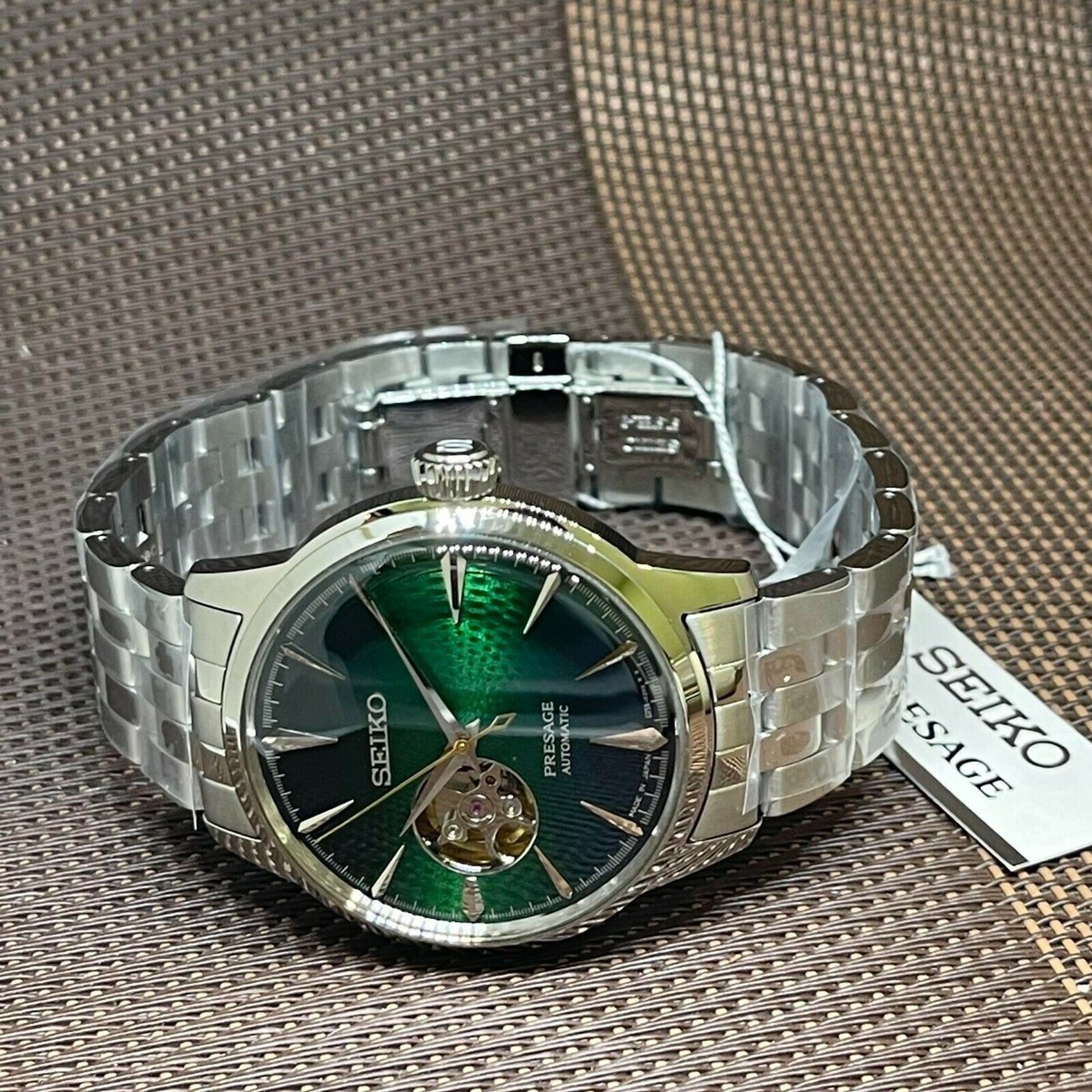 Seiko SSA441J1 Presage Cocktail Open Heart Green Analog Automatic
