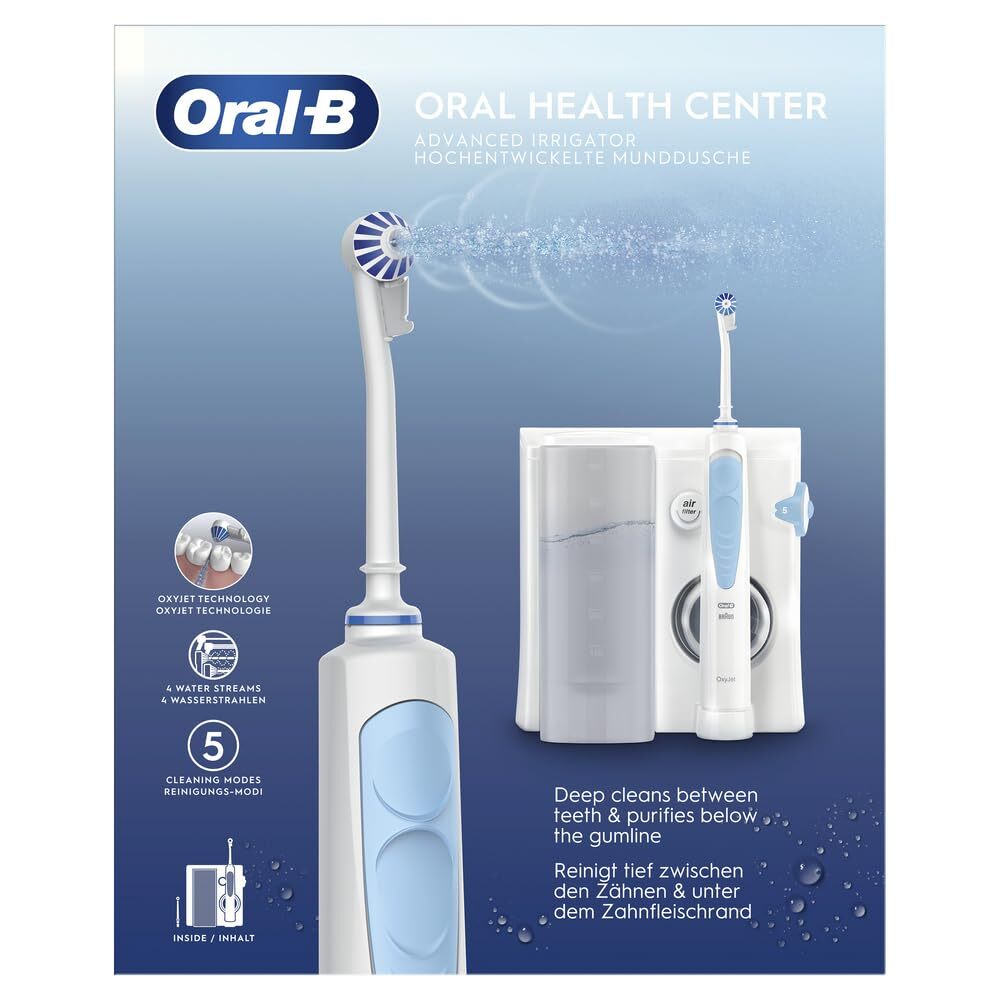 Oral-B Idropulsore Health Center con 1 Beccuccio Oxyjet, 1 Beccuccio Con Getto