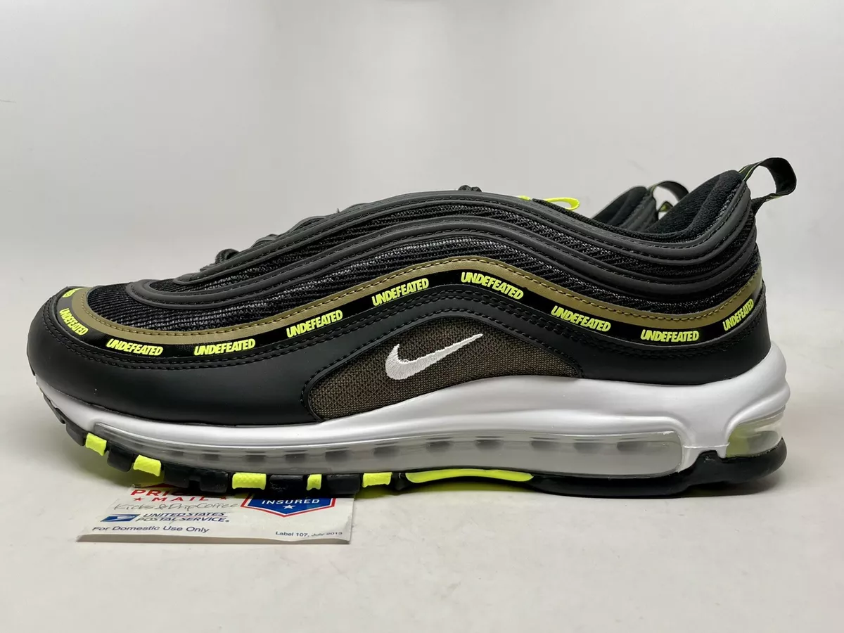 Undefeated x Nike Air Max 97 White Yellow Black Volt Mens sz