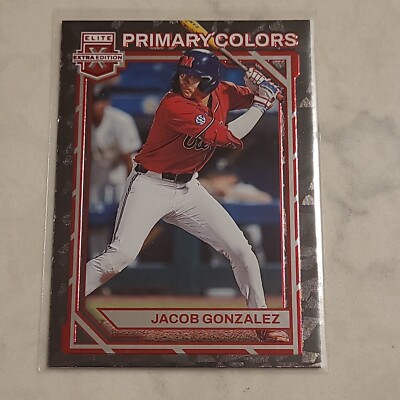 2023 Elite Extra Edition- Jacob Gonzalez Primary Colors pc-8 (TOP MLB PROSPECT)