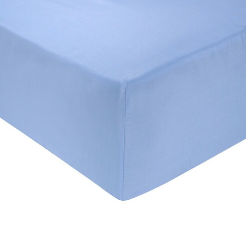 Flame Retardant Bed Linen Single Fitted Sheet (Blue) - Picture 2 of 2
