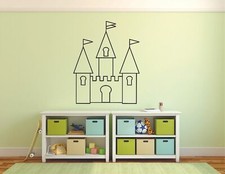 Princess Castle Cartoon Kids Show Vinyl Art Sticker For Home Room Wall Decals