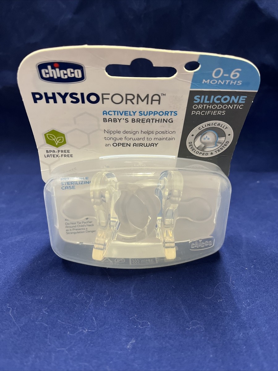 Chicco NaturalFit Unisex Newborn Soft Silicone Orthodontic Clear