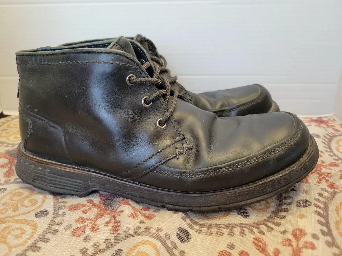 MERRELL MENS US SZ 9.5 REALM CHUKKA BOOT BLACK ANKLE SHOES eBay