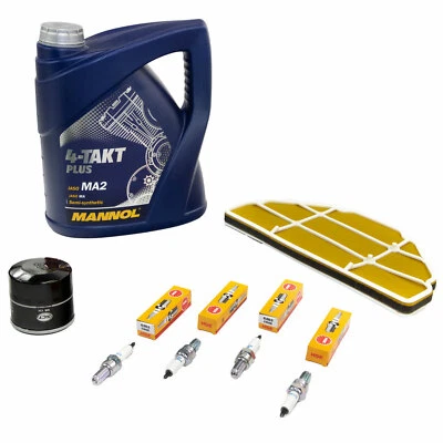 NO-NAME Wartung für Kawasaki ZX-6R Ninja 1998-02 Set Öl 4L Luftfilter Ölfilter Zündkerze