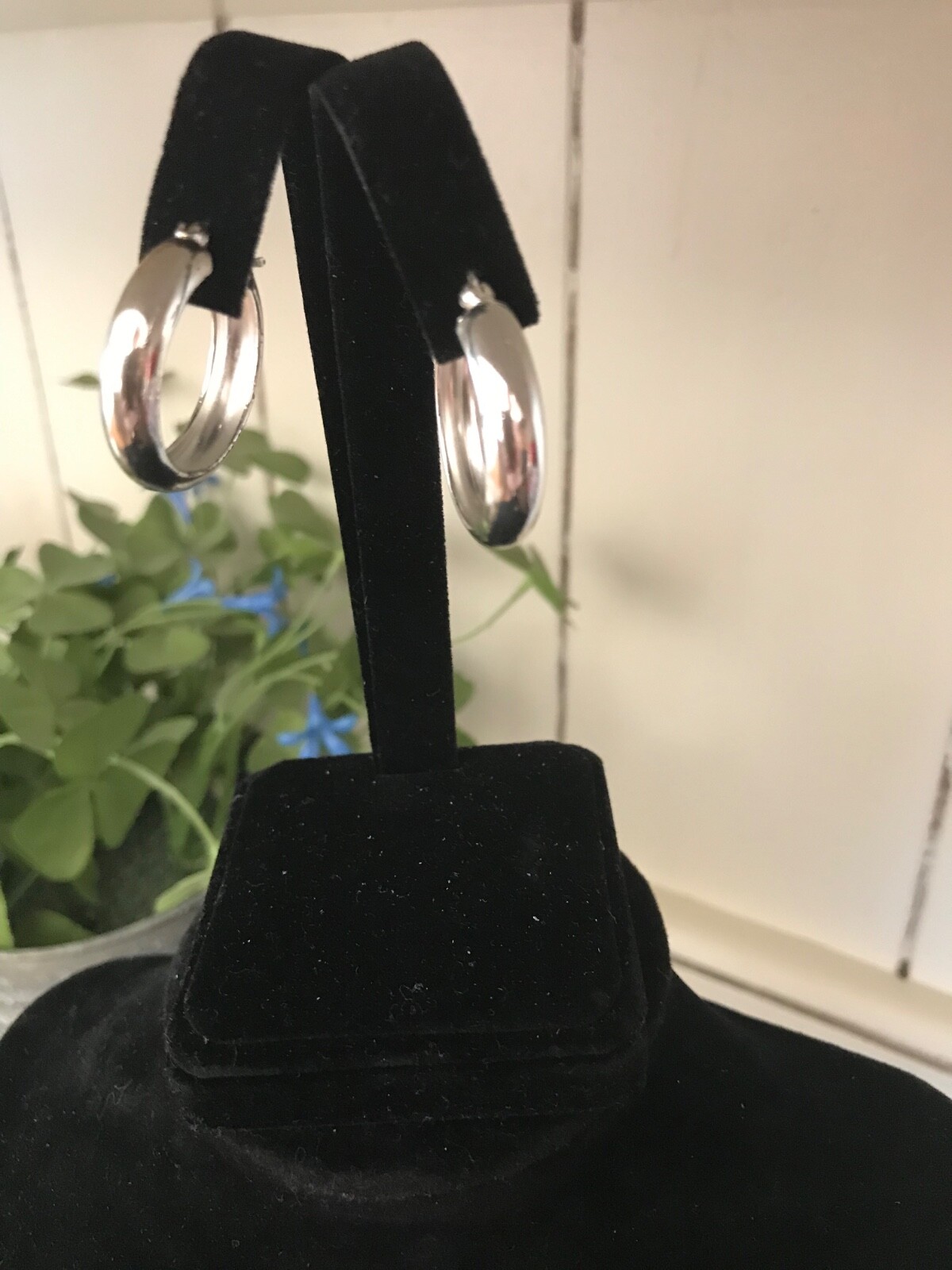 Silver Tone Hoop Earrings