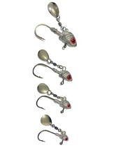 5pcs Underspin Jig Heads with Spinner Blade Bass Fishing Lures Multiple Weights