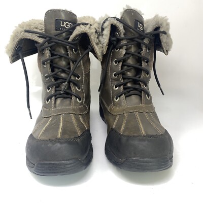 UGG Men’s Waterproof Leather Snow Boots Size 12 Brown – Excellent condition UGG CITY BUTTE BROWN LEATHER WATERPROOF SHORT SNOW BOOTS  main image 4