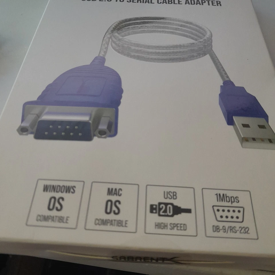 Sabrent USB 2.0 to Serial (9-Pin) DB-9 RS-232 Converter Cable (CB-DB9P)NEW - Image 2 of 4