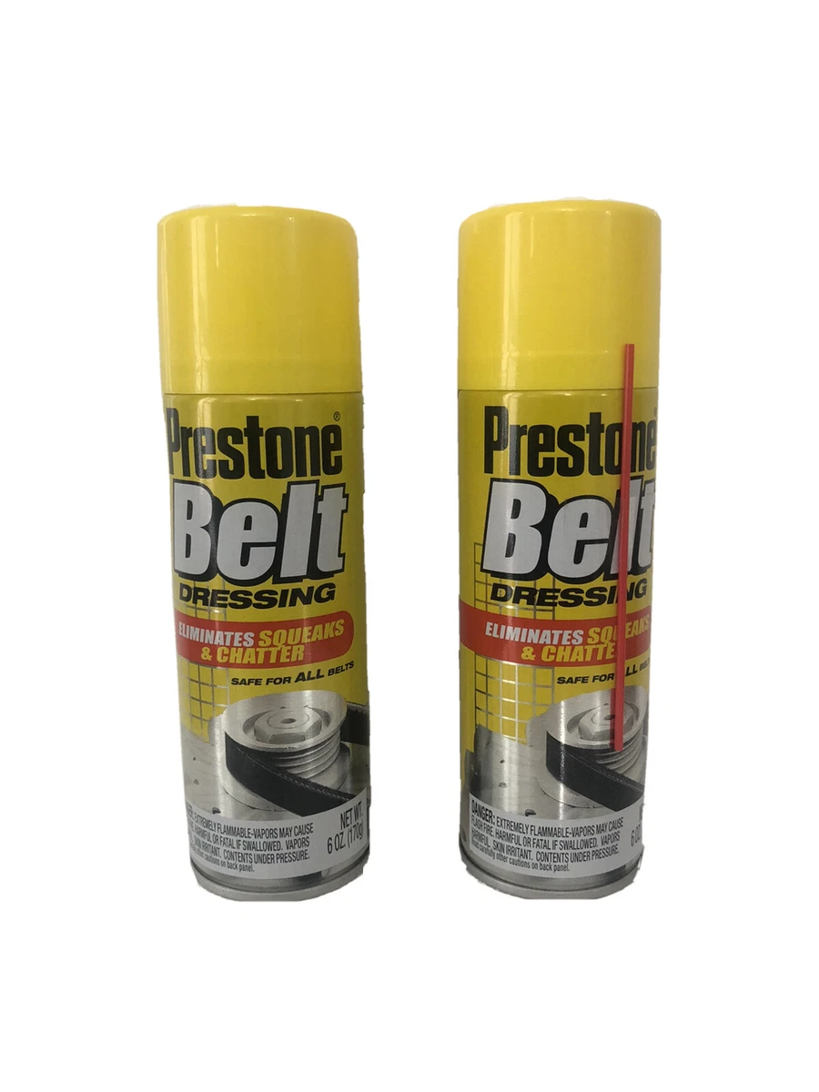 Prestone Belt Dressing Eliminate Squeaks & Chatter Safe For All Belt 6oz 2  Pack