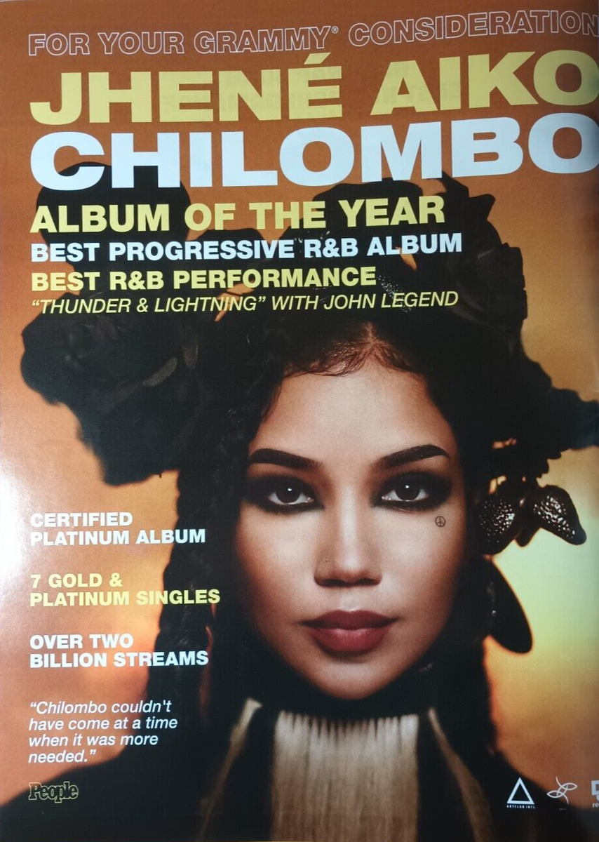 aiko 会報 2020 JHENE AIKO ORIGINAL UNFRAMED magazine PROMO AD 10 x 13 inches