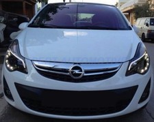 FARI NERI LTI LIGHT DAYLINE TUBE NEON FIBRA OPEL CORSA D RESTYLING 2011 IN POI