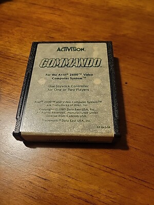 ATARI 2600 VIDEO GAME CARTRIDGE ONLY COMMANDO VINTAGE 1985