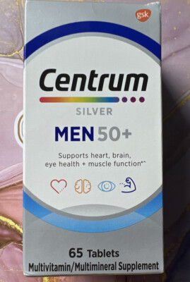 Centrum Silver Men Adult Age 50 Multivitamin Supplement 65 Tablets 