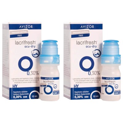 Gotas Oculares Avizor Lacrifresh OCU-DRY 0,30% - Pack 2 botes de 10ml