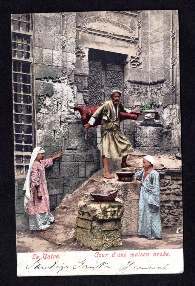 EGIPTO 1889 PIRÁMIDE EMISIONES TIEN GRAND CONTINENTAL HOTEL EN POSTAL Foto 2 de 2