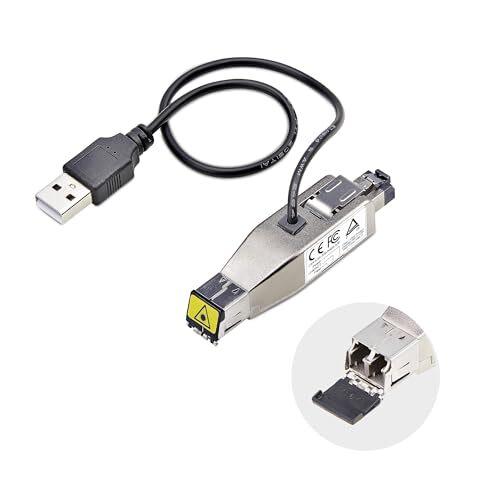 StarTech.com Gigabit Fiber to RJ45 Ethernet Media Converter Dongle, USB Powered,