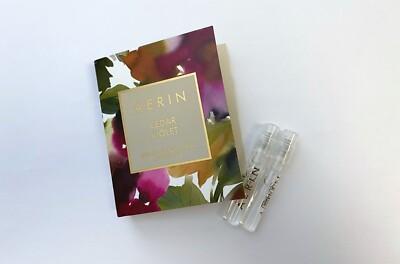 2x Aerin Cedar Violet EDP Spray 0.05oz /1.5ml Each Sample Vial NEW