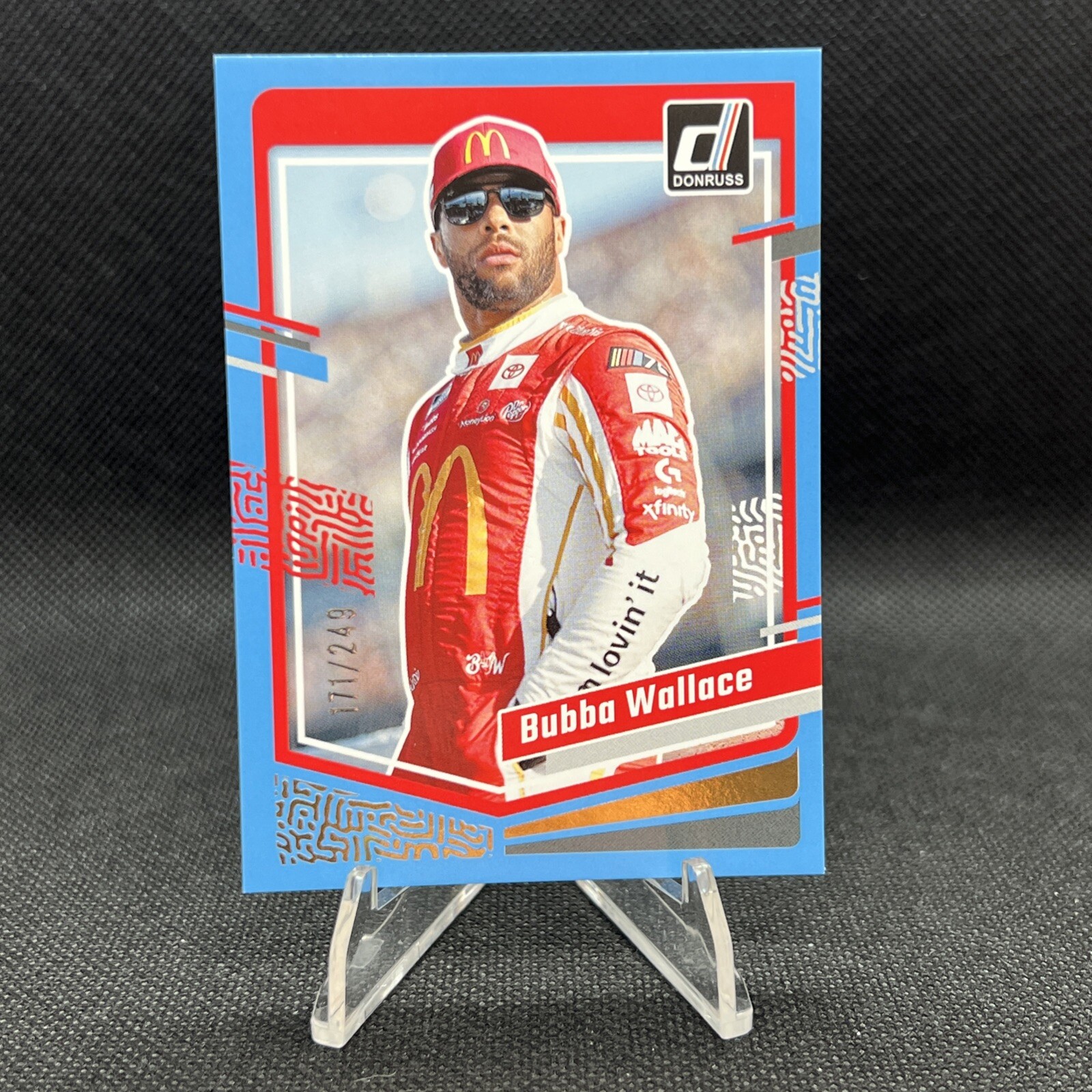 2024 Panini Donruss NASCAR Bubba Wallace Light Blue 171/249