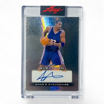 Amare Stoudemire /3 Auto Leaf Electrum Phoenix Suns NBA Autograph No PSA Auto