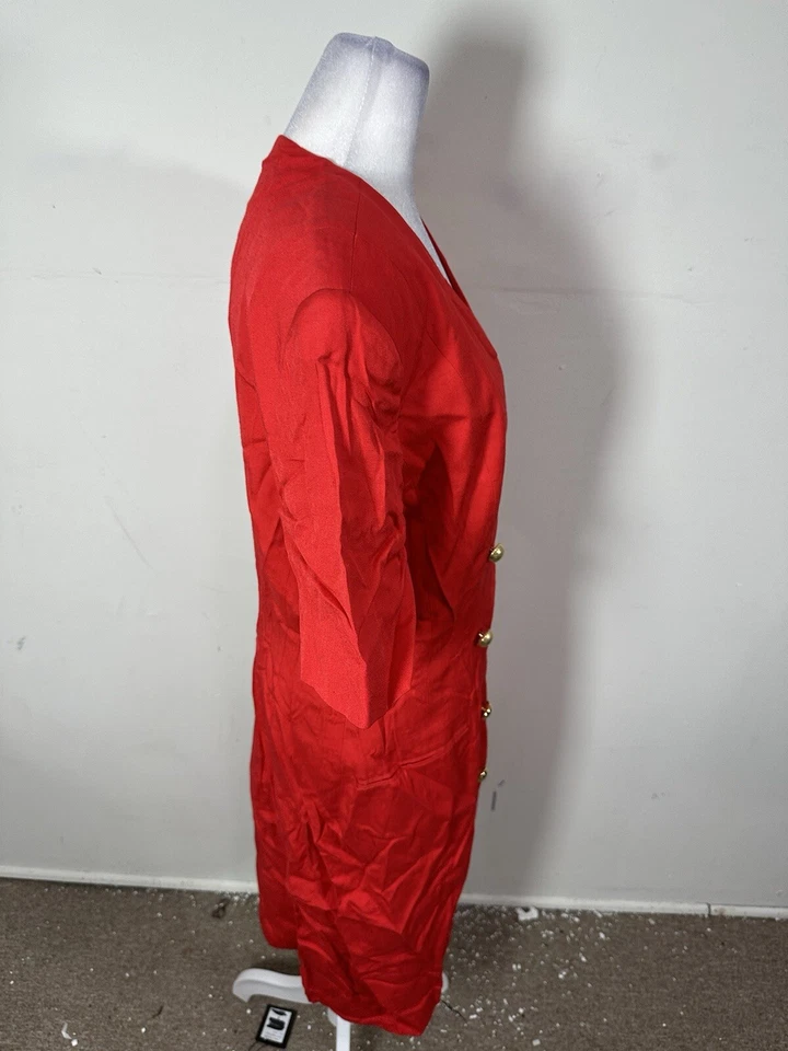 Vestido para mujer Tahari Classics color rojo manga corta talla 14’  Foto 3 de 4