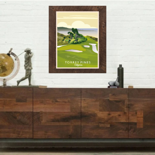 Stampa golf Torrey Pines California - poster da viaggio - PGA - decorazione golf - regalo per papà - Foto 4 di 8