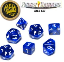 Renegade Games Studios Power Rangers RPG: Game Dice Set - Blue (7+coin)