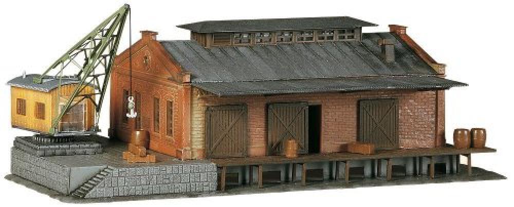 Faller 222180 - Modellismo Ferroviario, Magazzino con Gru - NUOVO