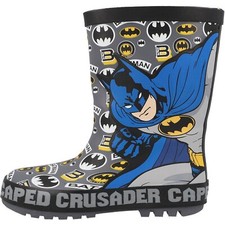 BATMAN JUNGEN MEHRFARBIG GUMMI WELLIES REGEN WELLINGTON STIEFEL UK GRÖSSE 8-2
