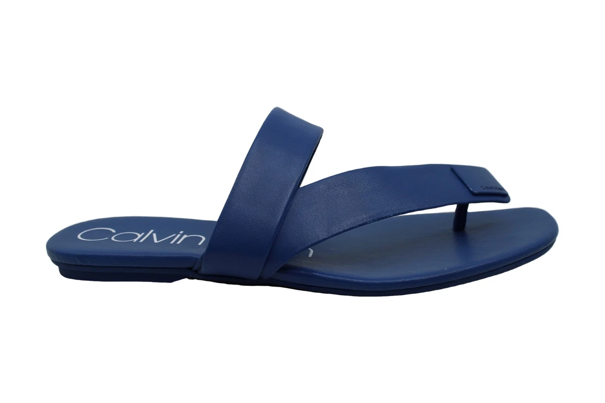 calvin klein women's saurin flat sandals