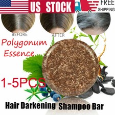 1-5X Organic Grey Reverse Shampoo Bar - Essence Hair Darkening Shampoo Soap