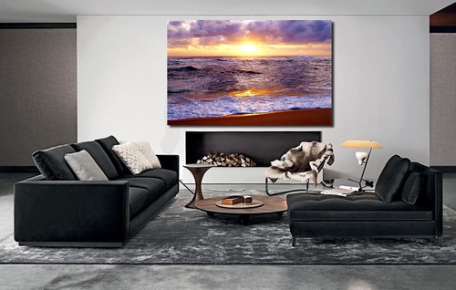 BEACH SUNSET CANVAS WALL ART *Framed* SEASIDE NATURE PICTURE PRINT - Picture 4 of 14