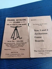 Archarena Game Boards 1901 Booklet Michigan Carrom Company Vintage Advertising