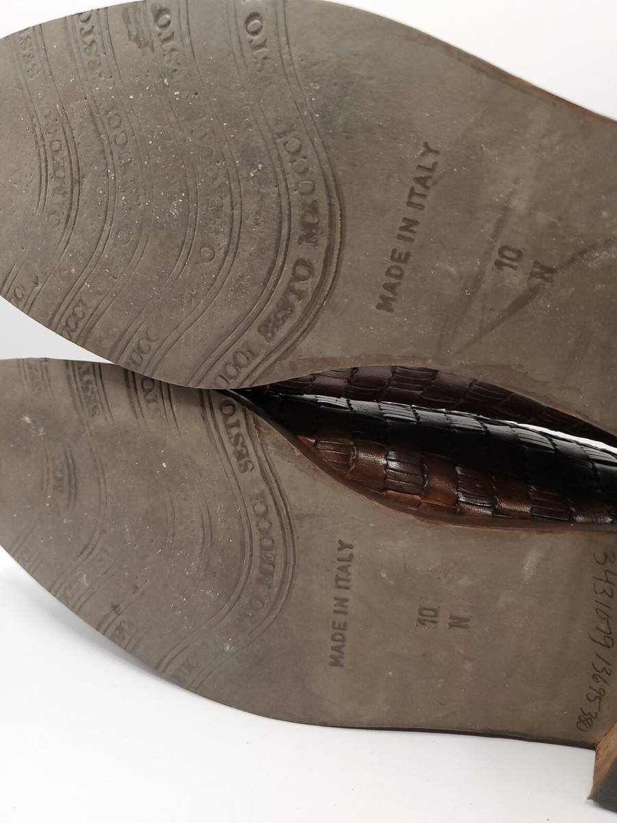 Mocassins De Conduite Italiens Sesto Meucci En Cheveux De Veau Marron - Pointure 7.5 W, Talon Plat