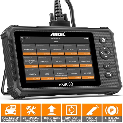 2025 Ancel FX9000 Profi KFZ Diagnosegerät Auto OBD2 Scanner ALL SYSTEM TPMS IMMO