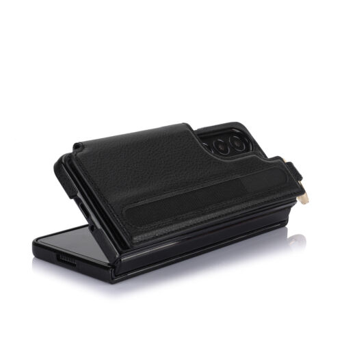 For Samsung Galaxy Z Fold3 4 5 Loop Wallet Pen Holder Leather 2in1 Case Cover - Picture 16 of 53
