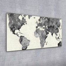 Plexiglas� Print / Picture behind plastic VintageWatercolour world map 100x50