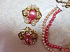 Miriam Haskelle VINTAGE 2 STRAND PIN & IVORY Faux PEARL Choker NECKLACE/ Earring — photo 4